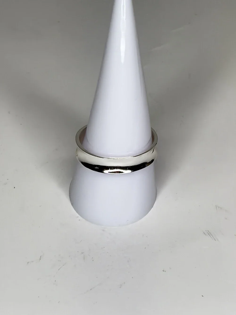 Solid 925 Sterling Silver Concave Wide Band Ring Size 11.25 Thailand 2.6 Grams